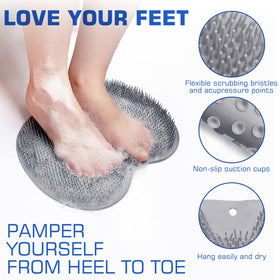 SZZYXD Shower Foot Scrubber Mat hanging for drying