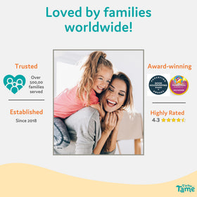 T is for Tame Kids' Hair Taming Cream 110g on a bathroom counter