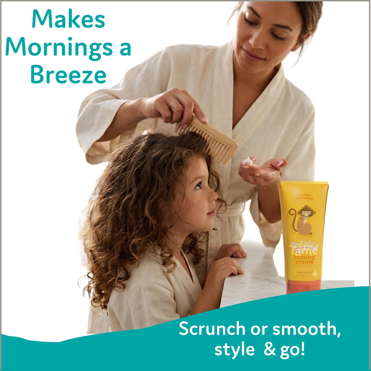 T is for Tame Kids' Hair Taming Cream 110g with light vanilla scent