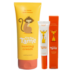 T is for Tame Kids' Hair Taming Cream and Flyaway Wand front view