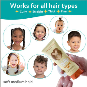 T is for Tame Kids Hair Taming Gel side view with cap
