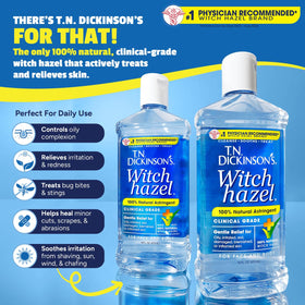 T.N. Dickinson's Witch Hazel Astringent 16 Fl Oz back view