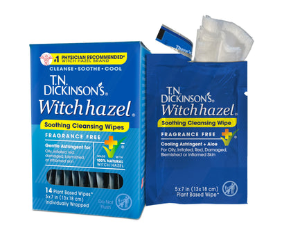 T.N. Dickinson's Witch Hazel Cleansing Cloth Singles package front view