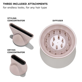 T3 LuxeDry Ionic Hair Dryer with diffuser attachment