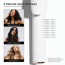 T3 SinglePass Curl X 1" curling iron packaging showing features