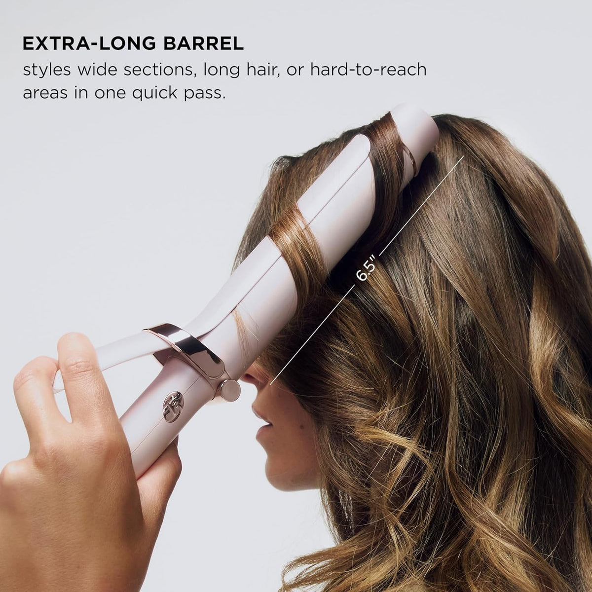 T3 SinglePass Curl X curling iron with extra-long barrel