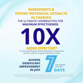 TAGRID Folliculitis Cream on a bathroom shelf