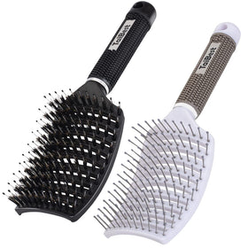 TaiBest Boar Bristle Hair Brush Set front view