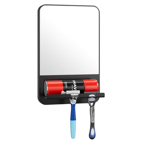 TAILI Fogless Shower Mirror front view with suction mount