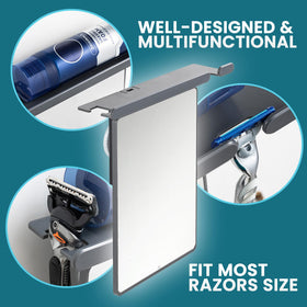 TAILI Fogless Shower Mirror mounted on ceramic tile