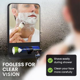 TAILI Fogless Shower Mirror with multifunctional storage rack