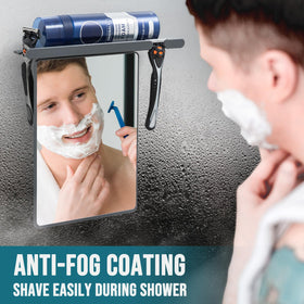 TAILI Fogless Shower Mirror with razors and shaving gel
