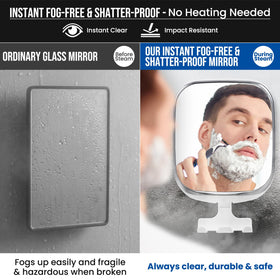 TAILI Shower Mirror close-up of suction pad