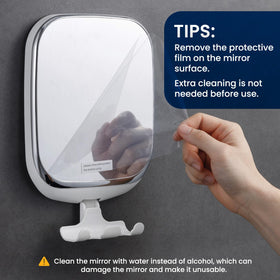 TAILI Shower Mirror dimensions on display