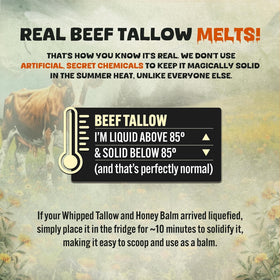 TALLOW BODY BALM balm applied to lips and skin