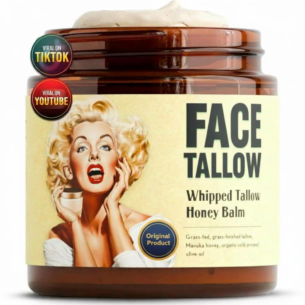 TALLOW BODY BALM Whipped Beef Tallow and Honey Balm 240g front view