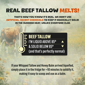 TALLOW BODY BALM Whipped Beef Tallow and Honey Balm with citrus fruits