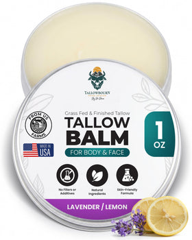 Tallowbourn Beef Tallow Balm 1oz Lavender & Lemon front view