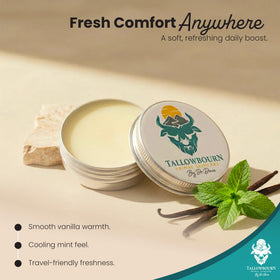 Tallowbourn Beef Tallow Balm 1oz with beeswax and honey ingredients