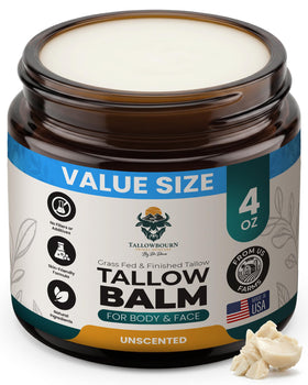 Tallowbourn Beef Tallow Balm 4oz unscented front view