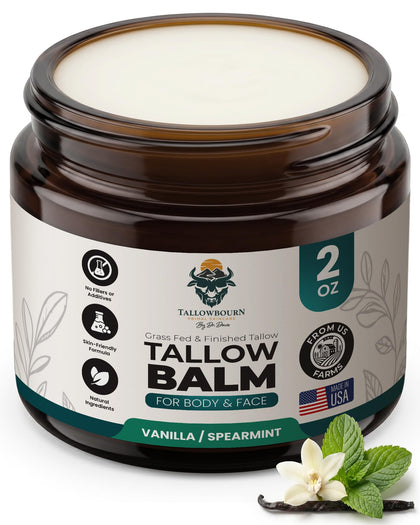 Tallowbourn Grass-Fed Beef Tallow Balm 2oz front view