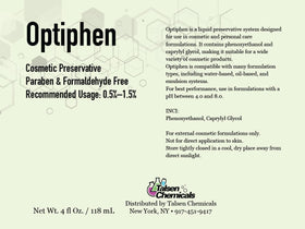 Talsen Chemicals Optiphen Preservative 4 Oz packaging and label