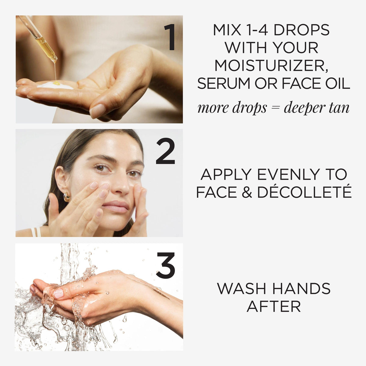 TAN-LUXE The Face Self Tan Drops application process