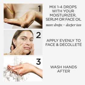 TAN-LUXE The Face Self Tan Drops application process