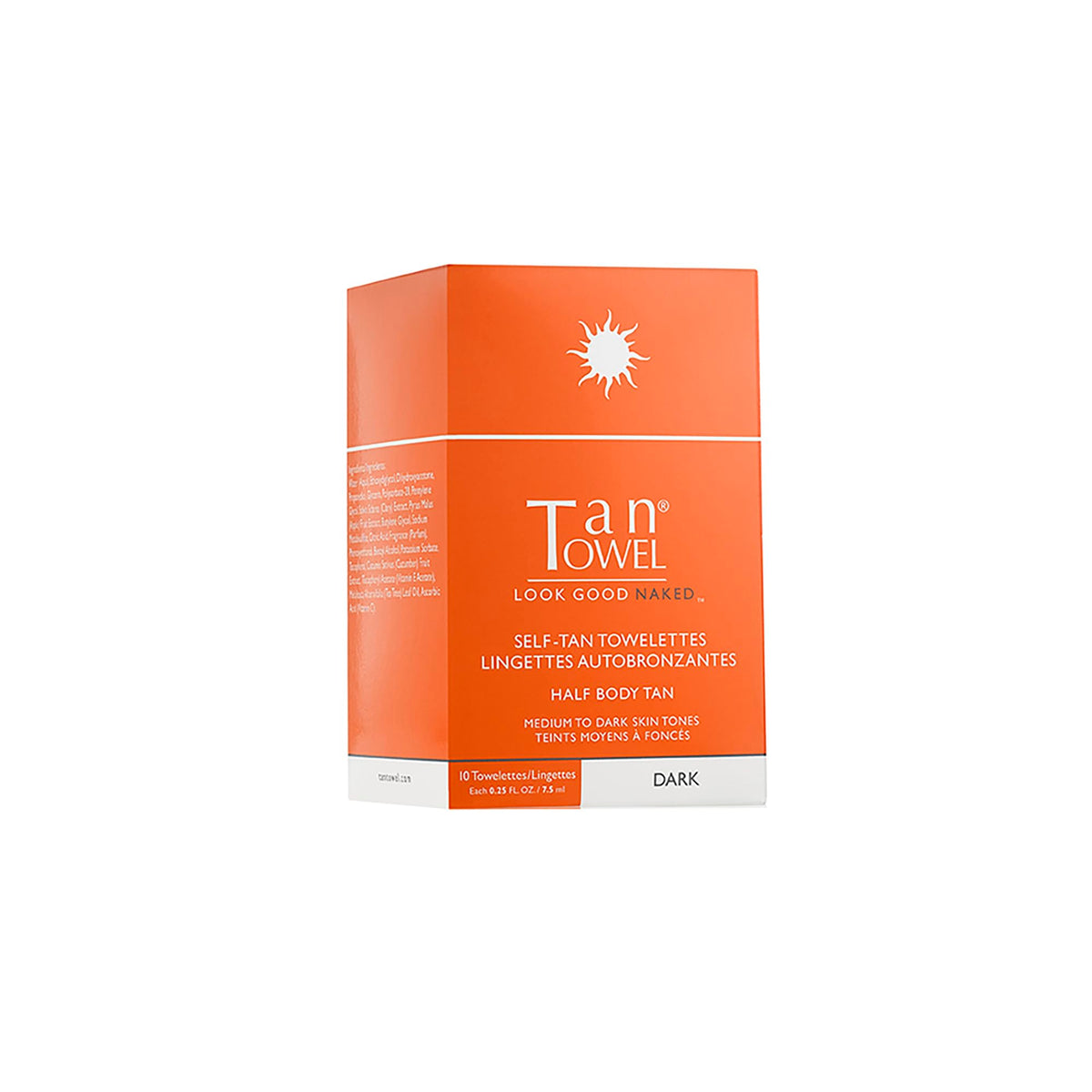 Tan Towel Half Body Tan Towelettes - Dark Pack front view