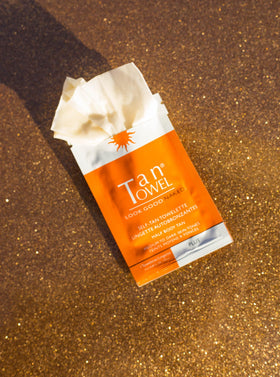 Tan Towel Half Body Tan Towelettes packaging