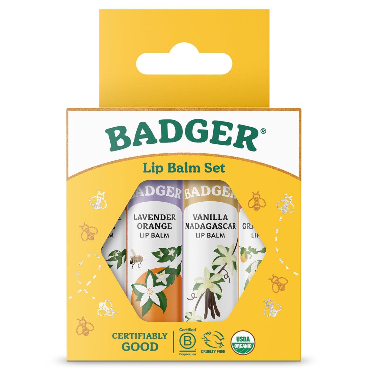 Tangerine Breeze lip balm tube from Badger
