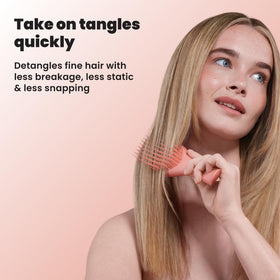 TANGLE TEEZER brush in hand detangling fine hair