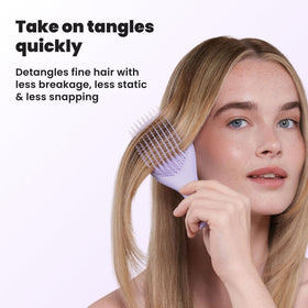 TANGLE TEEZER brush showing versatility for styling