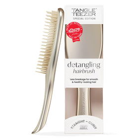 TANGLE TEEZER Chrome Ultimate Detangler Brush front view in gold