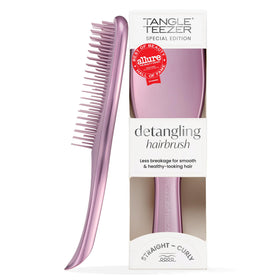 TANGLE TEEZER Chrome Ultimate Detangler Brush front view in mauve