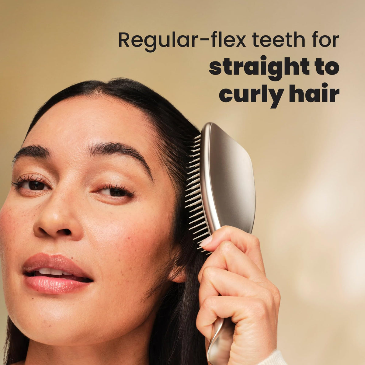 TANGLE TEEZER Chrome Ultimate Detangler Brush in a lifestyle setting