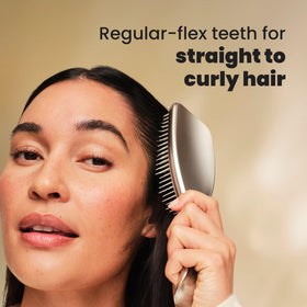 TANGLE TEEZER Chrome Ultimate Detangler Brush in a lifestyle setting