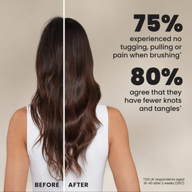TANGLE TEEZER Chrome Ultimate Detangler Brush in hand