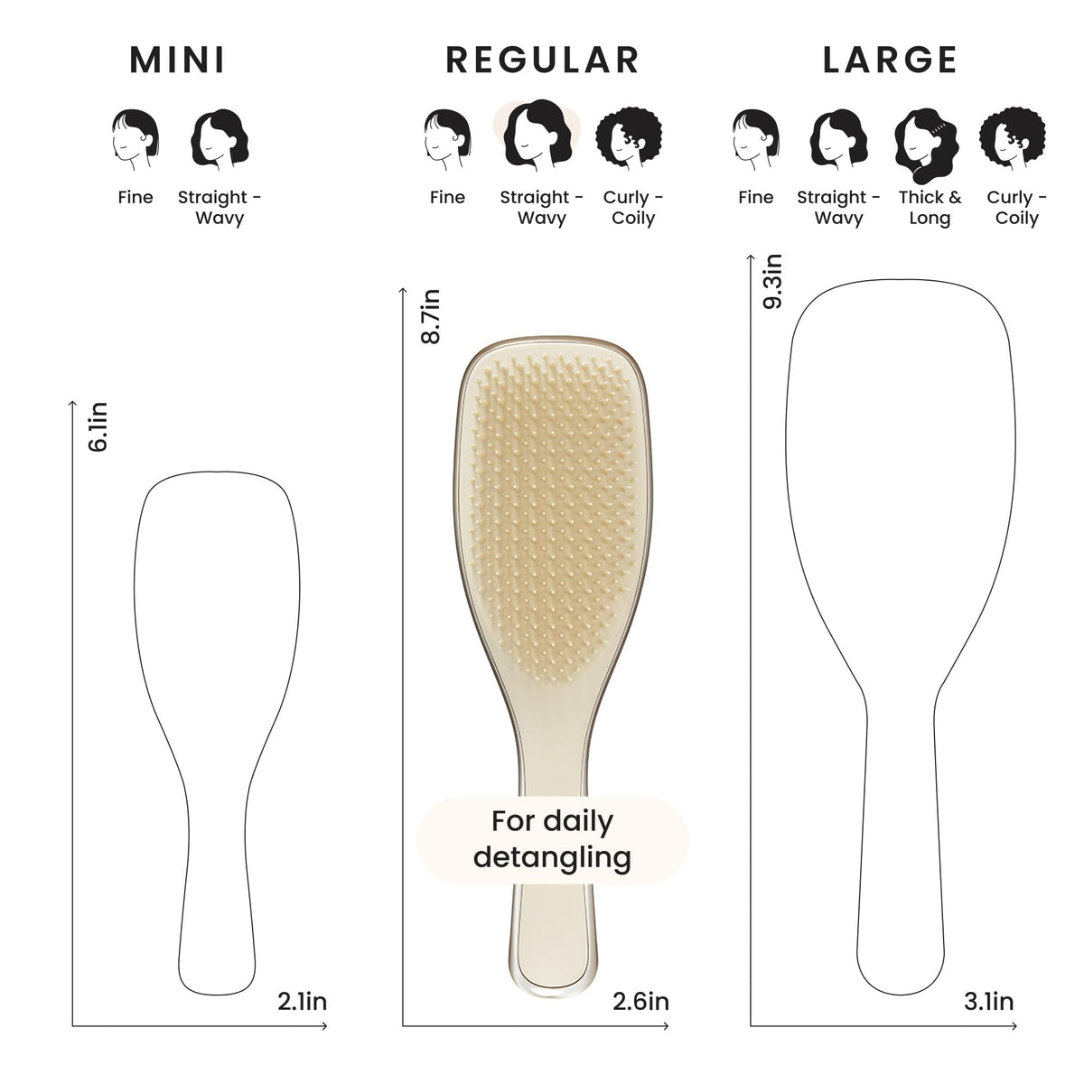 TANGLE TEEZER Chrome Ultimate Detangler Brush on a bathroom counter