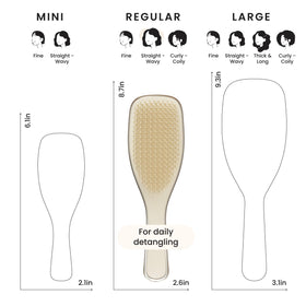 TANGLE TEEZER Chrome Ultimate Detangler Brush on a bathroom counter