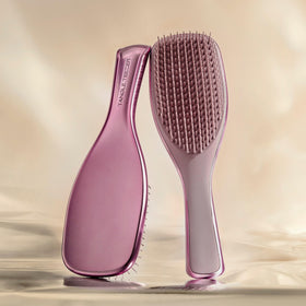 TANGLE TEEZER Chrome Ultimate Detangler Brush side view showing chrome finish