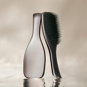 TANGLE TEEZER Chrome Ultimate Detangler Brush side view showing teeth