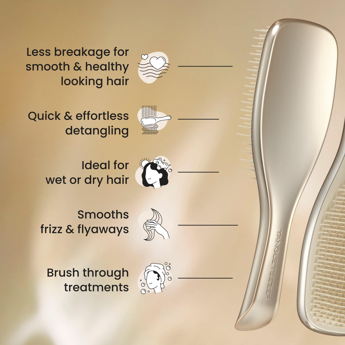 TANGLE TEEZER Chrome Ultimate Detangler Brush with packaging