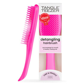 TANGLE TEEZER Fine Ultimate Detangler Brush front view in Runway Pink