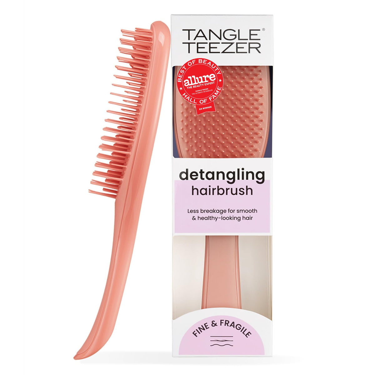 TANGLE TEEZER Fine Ultimate Detangler Brush front view in Sweet Cinnamon
