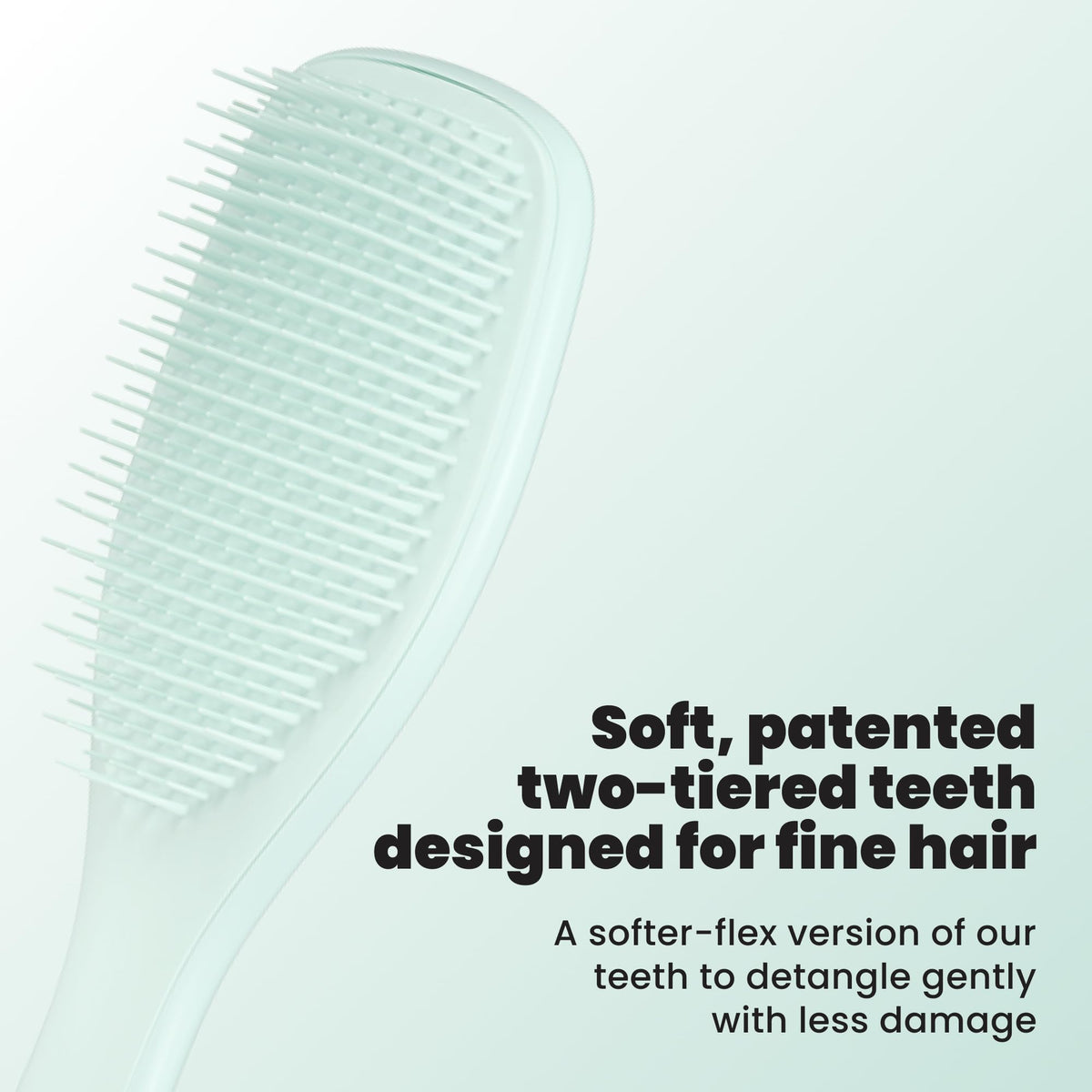 TANGLE TEEZER Fine Ultimate Detangler Brush Ice Blue side view