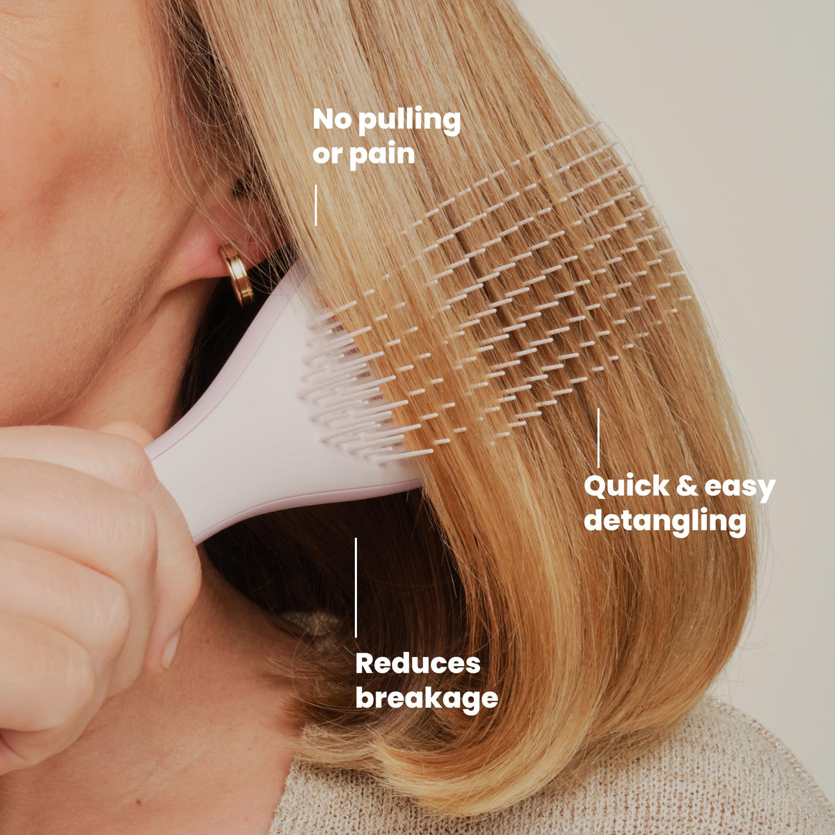 TANGLE TEEZER Fine Ultimate Detangler Brush in use on wet hair