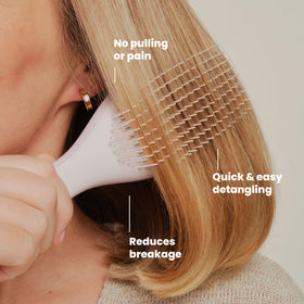 TANGLE TEEZER Fine Ultimate Detangler Brush in use on wet hair