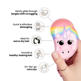 TANGLE TEEZER Mini Detangler Hair Brush for Kids with hair strands