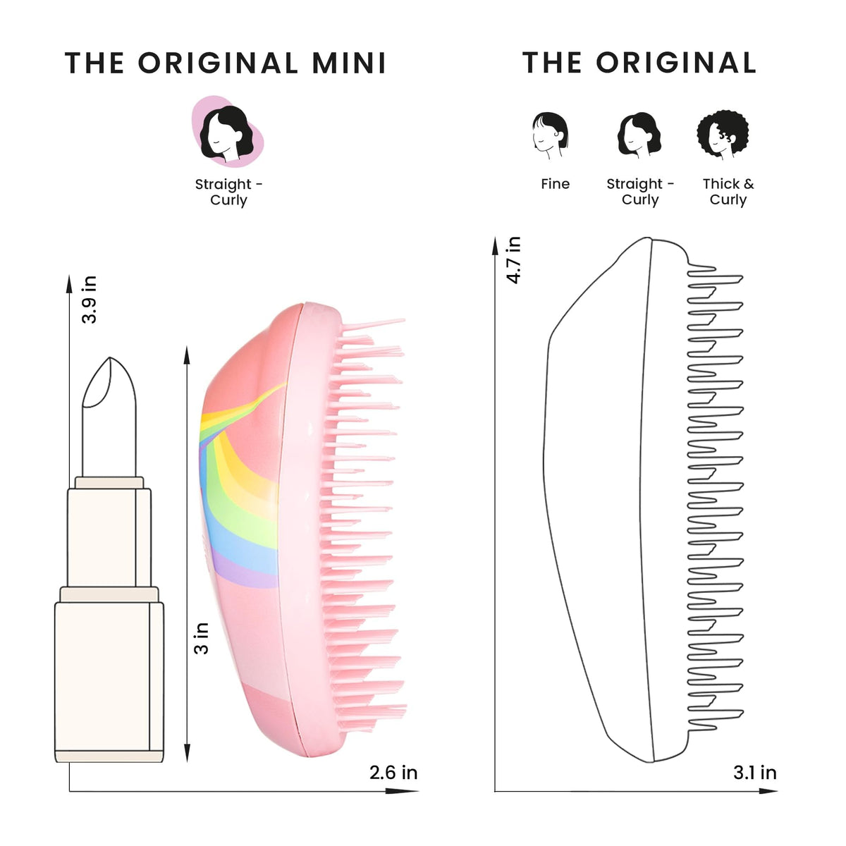 TANGLE TEEZER Mini Detangler Hair Brush for Kids with other hair accessories